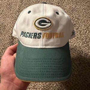 Reebok Green and White Packers Cap